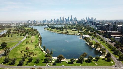 melbourne skyline waterfront